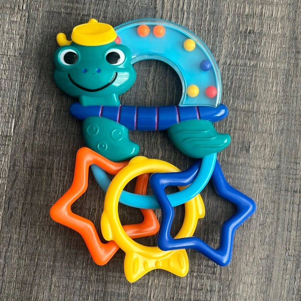 💞 Colorful Baby Einstein Sea Turtle Rattle & Teething Toy